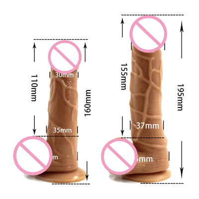 7 Inches TPE Realistis Dildo Sex Toys untuk Wanita Hot Sale Penis Palsu