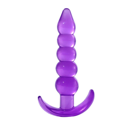 Bumpy Delight Flexible Waterproof TPE Rubber Butt Plug Dengan Smooth Incremental Beads