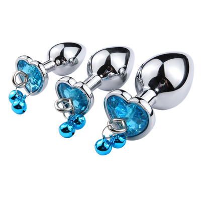 Ring Bell Butt Plug Anal mainan seks dengan rantai logam untuk pria dan wanita tahan air bahan berat kecil