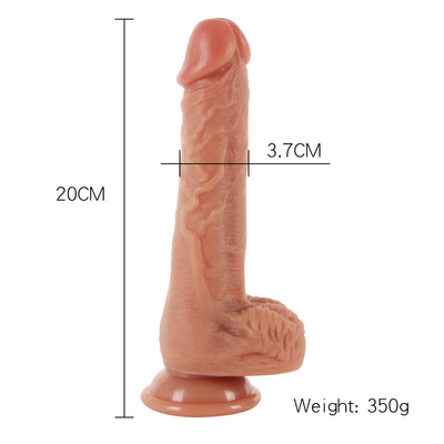 Bergetar Mendorong Realistis Dildo dengan cangkir hisap Wanita Masturbasi Pemanasan Penis Remote Control Dick Besar Dildo