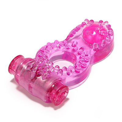 Cock Ring Vibrator Penis Ring dengan manik-manik untuk stimulasi ekstra