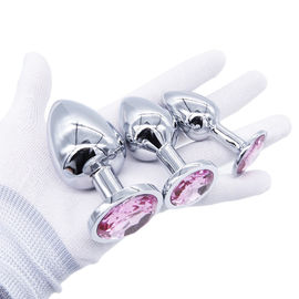 Hot Amazon Aluminium Alloy Materi Sex Toys Anul Plug Set dengan Perhiasan Kristal untuk Wanita dan Pria