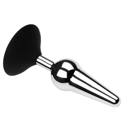 Dewasa Logam Aluminium Alloy Anal Plug Dengan Silicone Lockable Base Butt Plug Sex Toys