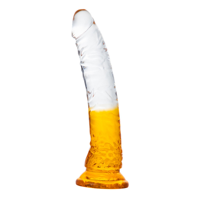 Bahan TPE Hands Free Mainkan Dildo Realistis Fleksibel Dengan Basis Suction Cup