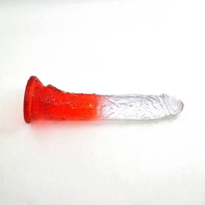 Bahan TPE Hands Free Mainkan Dildo Realistis Fleksibel Dengan Basis Suction Cup