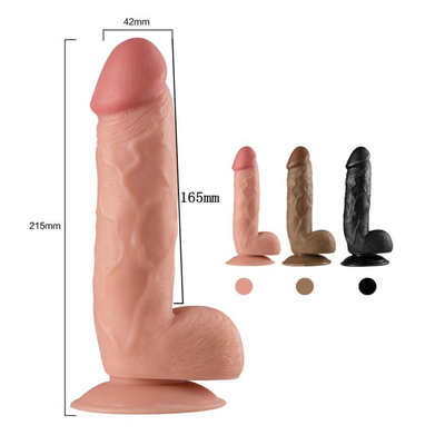 Cangkir Hisap Kuat Realistis Deep Throat Training Dildo G Spot Untuk Wanita
