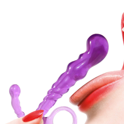 Lembut Tahan Air 3pcs Bead Butt Plug, Anal Plug Hollow Prostat Massager