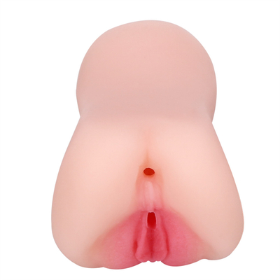 2 In 1 Vagina Saku Pria Masturbators dengan Realistis Bertekstur Vagina dan Ketat Anus Dewasa Mainan Seks untuk Pria