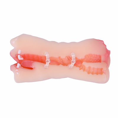 3 In 1 Pria Masturbator Realistis Vagina Saku Ganda Pria Mainan Seks dengan Mulut Lidah Bertekstur Vagina &amp; ketat Anus