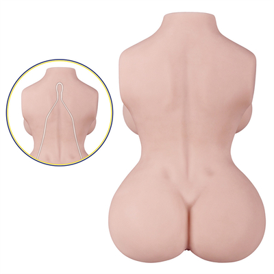 Manusia Hidup Lembut Payudara Besar Tubuh Dewasa Boneka Seks Pria Masturbator untuk Pria 3D Realistis Bertekstur Vagina dengan Anal ChannelPop