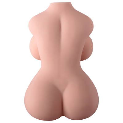 TPE 3 In 1 Tubuh Pria Masturbator dengan Payudara Realistis Vagina dan Anal Mainan Seks untuk Pria dengan Built-in Tulang Belakang