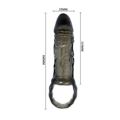 Mens TPE Penis Lengan Dengan Getaran