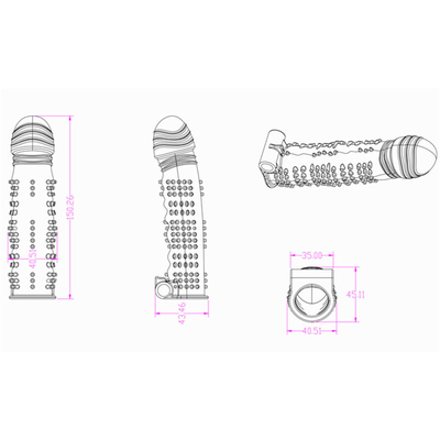 Ekstensi Lengan Penis Eropa Untuk Mainan Seks Karet Pria Yang Aman