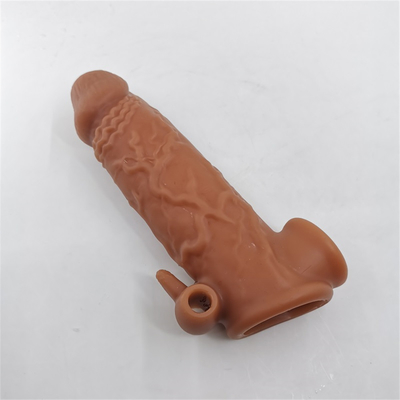Kondom Penis Lengan Penutup Dapat Digunakan Kembali Extender Pembesar Mainan Seks Dewasa Untuk Pria