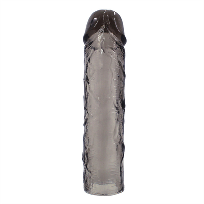 Mainan Seks Dildo Extender Kondom untuk Pria Penis Ekstensi Lengan Ayam Silikon Realistis Penis