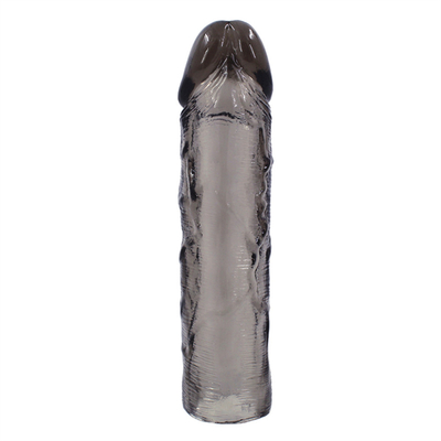 Mainan Seks Dildo Extender Kondom untuk Pria Penis Ekstensi Lengan Ayam Silikon Realistis Penis