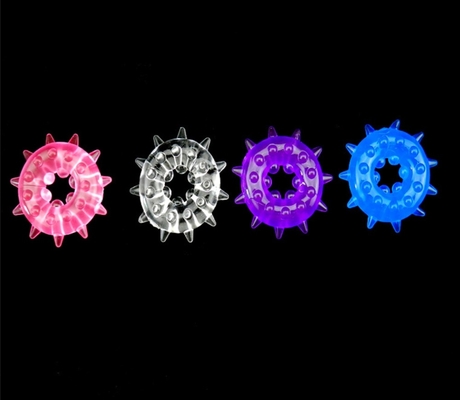 Warna-warni Penis Cincin Cincin Ayam Mainan Seks Pria Waktu Tunda Cincin Penis