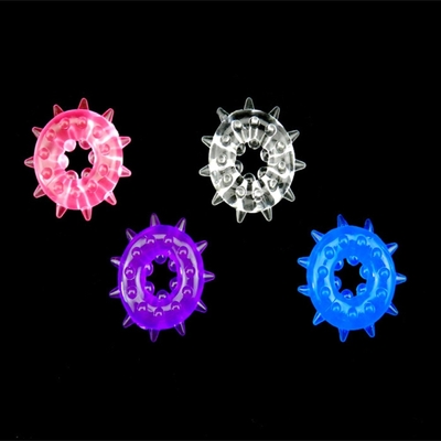 Warna-warni Penis Cincin Cincin Ayam Mainan Seks Pria Waktu Tunda Cincin Penis