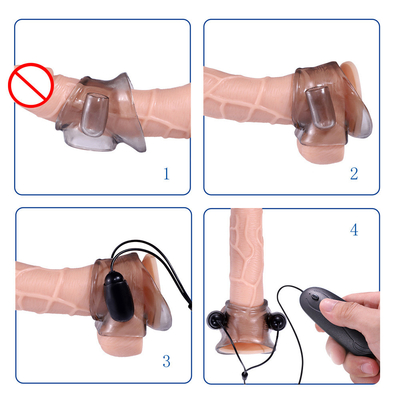 Free TPE G Spot Produk Dewasa Pria Vibrating Penis Penis Ring Untuk Penis