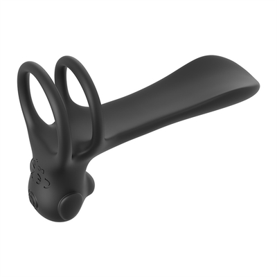 Silicone Triangle Penis Ring Dengan Teasing Tail / Stretchy Penis Ring Untuk Penis Stimulasi