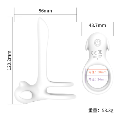 Silicone Triangle Penis Ring Dengan Teasing Tail / Stretchy Penis Ring Untuk Penis Stimulasi