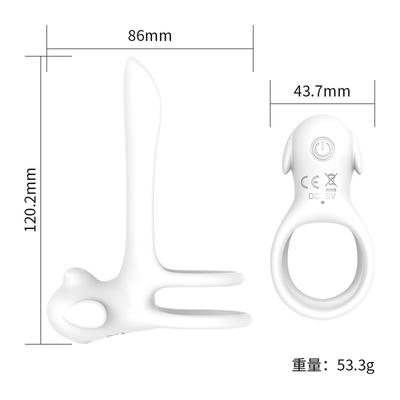 Silicone Triangle Penis Ring Dengan Teasing Tail / Stretchy Penis Ring Untuk Penis Stimulasi