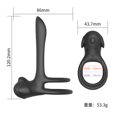 Silicone Triangle Penis Ring Dengan Teasing Tail / Stretchy Penis Ring Untuk Penis Stimulasi
