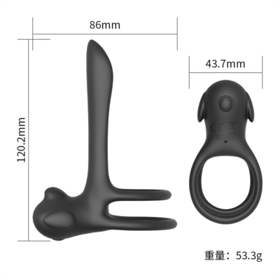 Silicone Triangle Penis Ring Dengan Teasing Tail / Stretchy Penis Ring Untuk Penis Stimulasi