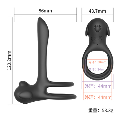 Silicone Triangle Penis Ring Dengan Teasing Tail / Stretchy Penis Ring Untuk Penis Stimulasi