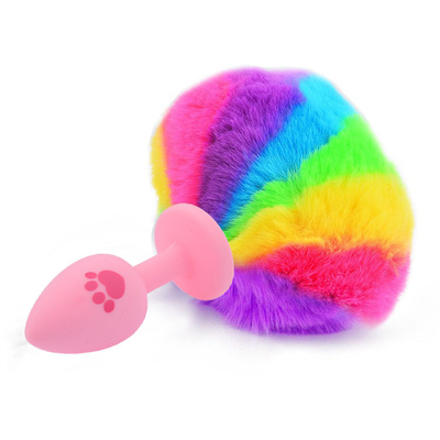 Anal Plug Ekor Produk Seks Masturbasi Wanita Pribadi Mainan Silicone Anal Plug