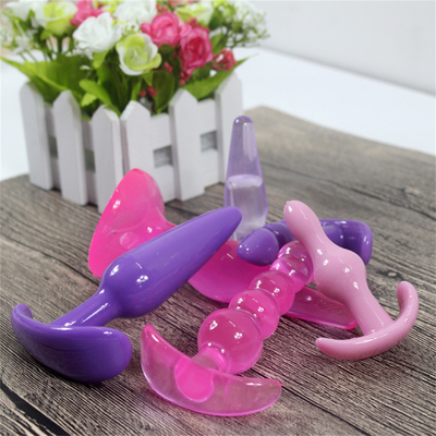 6 Buah Kombinasi Lembut TPE Anal Butt Plug Set Stimulator Anal Mainan Seks untuk Pria dan Wanita