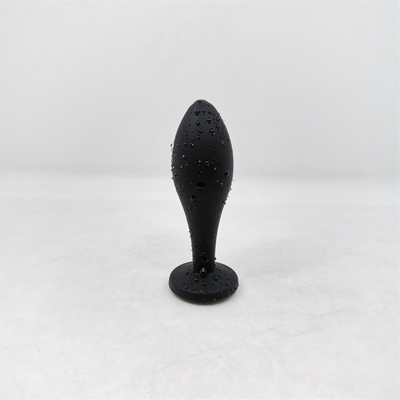 Drop Shipping Silicone Anal Sex Toys Desain Tetesan Air Hitam Anal Massager Butt Plug Anal Plug Set