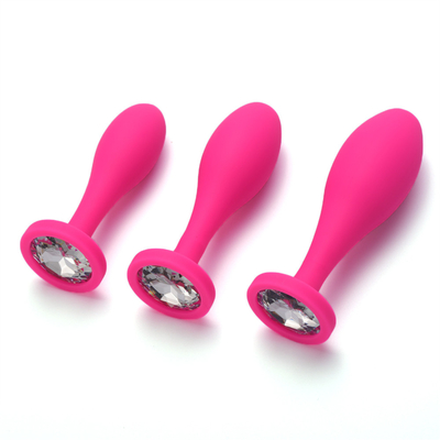 Drop Shipping Silicone Anal Sex Toys Desain Tetesan Air Hitam Anal Massager Butt Plug Anal Plug Set