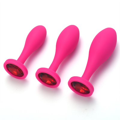 Drop Shipping Silicone Anal Sex Toys Desain Tetesan Air Hitam Anal Massager Butt Plug Anal Plug Set