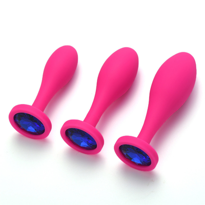 Drop Shipping Silicone Anal Sex Toys Desain Tetesan Air Hitam Anal Massager Butt Plug Anal Plug Set