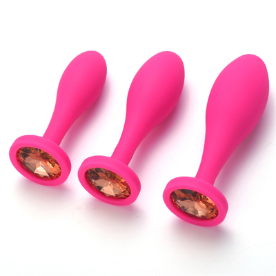 Drop Shipping Silicone Anal Sex Toys Desain Tetesan Air Hitam Anal Massager Butt Plug Anal Plug Set