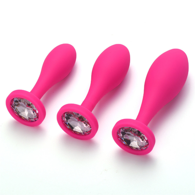Drop Shipping Silicone Anal Sex Toys Desain Tetesan Air Hitam Anal Massager Butt Plug Anal Plug Set