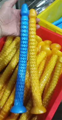 Super Long Snake Anal Butt Plug Dildo dengan Cup Suction, Pelatih Anal Mainan Seks