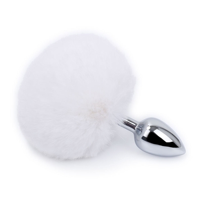 Beragam Warna Metal Mainan Seks Plug Anal Dengan Bunny Tail
