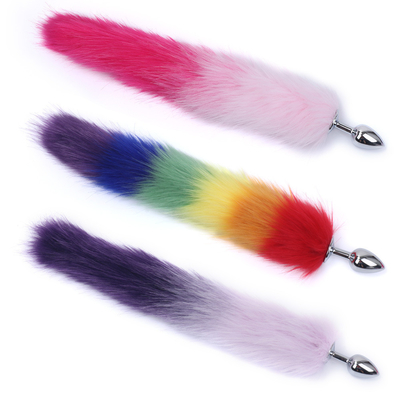Cat Metal Butt Anal Plug Insert Fox Tail Anal Plug untuk Wanita