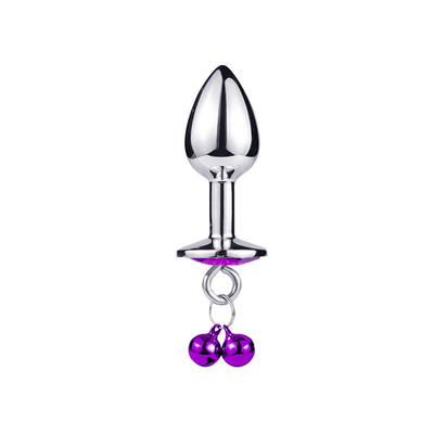 Anal Sex Toys Plug Butt Stainless Steel Crystal 3pcs Set Metal Anal Plug dengan Bell