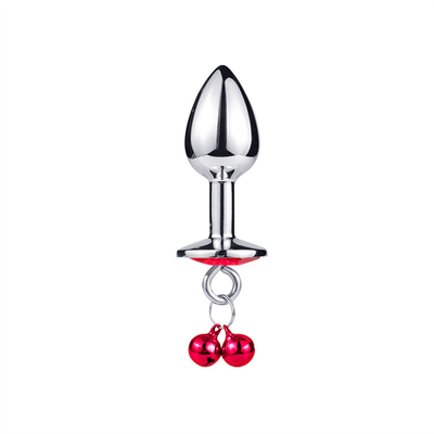 Anal Sex Toys Plug Butt Stainless Steel Crystal 3pcs Set Metal Anal Plug dengan Bell