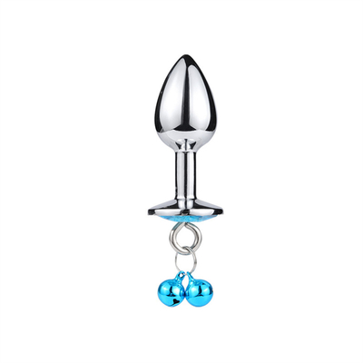 Anal Sex Toys Plug Butt Stainless Steel Crystal 3pcs Set Metal Anal Plug dengan Bell