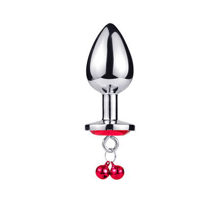 Anal Sex Toys Plug Butt Stainless Steel Crystal 3pcs Set Metal Anal Plug dengan Bell