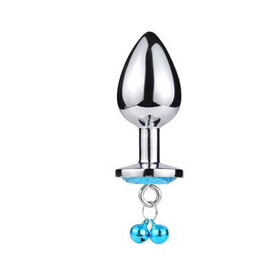 Anal Sex Toys Plug Butt Stainless Steel Crystal 3pcs Set Metal Anal Plug dengan Bell