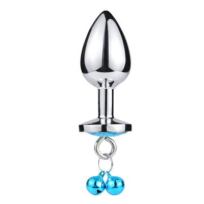 Anal Sex Toys Plug Butt Stainless Steel Crystal 3pcs Set Metal Anal Plug dengan Bell