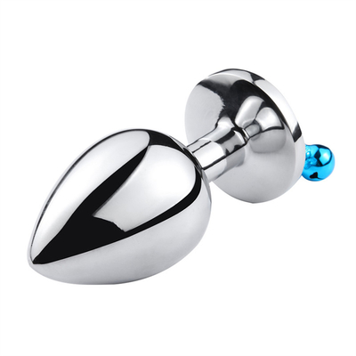 Anal Sex Toys Plug Butt Stainless Steel Crystal 3pcs Set Metal Anal Plug dengan Bell