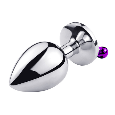 Anal Sex Toys Plug Butt Stainless Steel Crystal 3pcs Set Metal Anal Plug dengan Bell