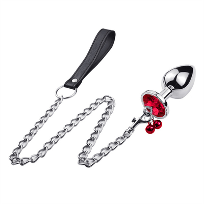 Anal Sex Toys Plug Butt Stainless Steel Crystal 3pcs Set Metal Anal Plug dengan Bell