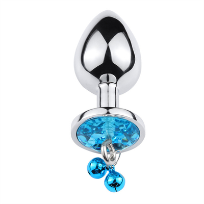 Anal Sex Toys Plug Butt Stainless Steel Crystal 3pcs Set Metal Anal Plug dengan Bell